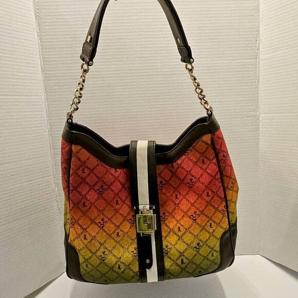 L.A.M.B Gwen Stefani Rasta Ombre Luxury Designer Shoulder Handbag - Picture 3 of 11